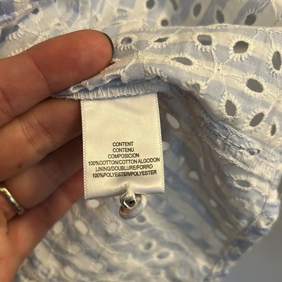 Women's White Eyelet Top - Picture 3 of 8